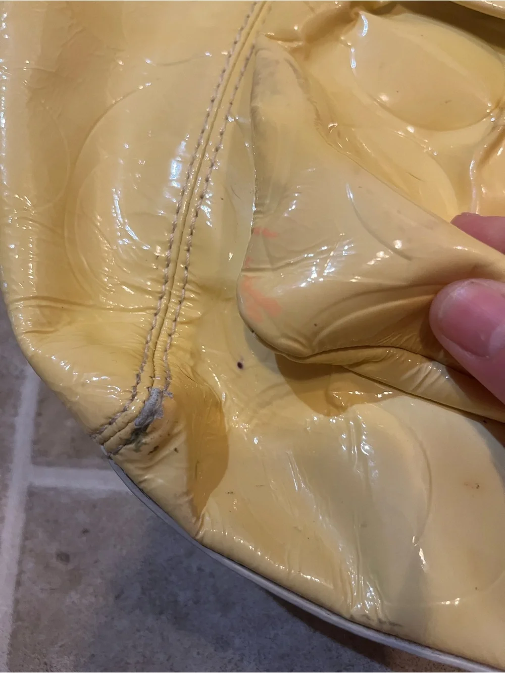 Yellow Coach Leah Patent Tote F14663